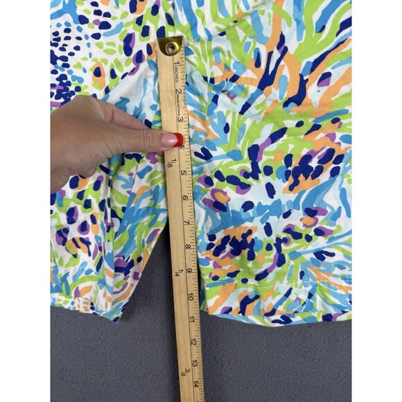 LILLY PULITZER Chipper Shorts Sea Soirée Long Bermuda Golf Size 0 - Picture 3 of 8